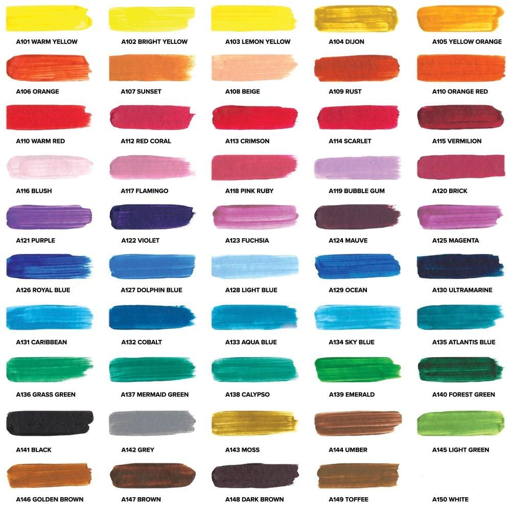 GenCrafts Acrylic Paint Tubes Swatch