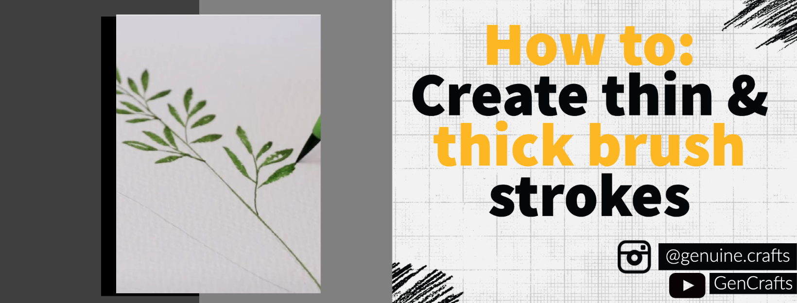 How to: Create thin and thick brush strokes