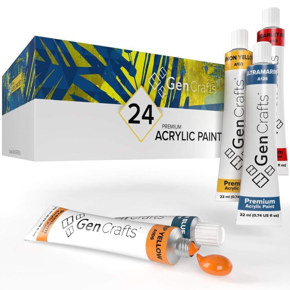 Acrylic Paint Tubes - 24 Colors