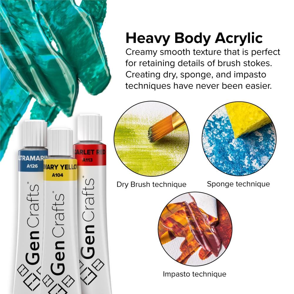 Acrylic Paint Tubes - 50 Colors