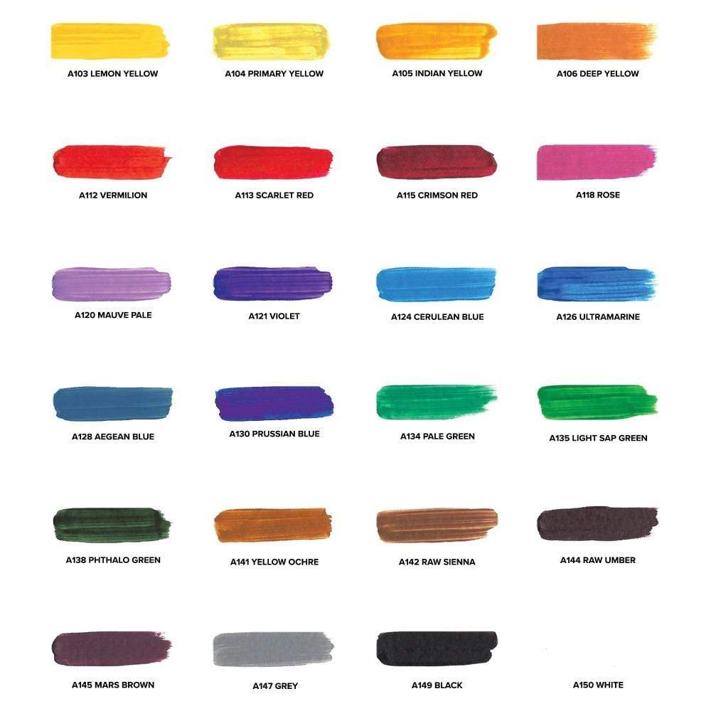 Acrylic Paint Tubes - 24 Colors