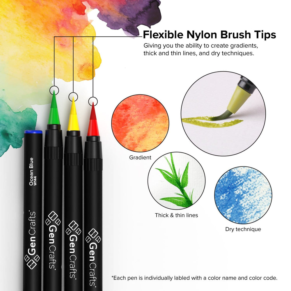 Watercolor Brush Pens - 100 Colors